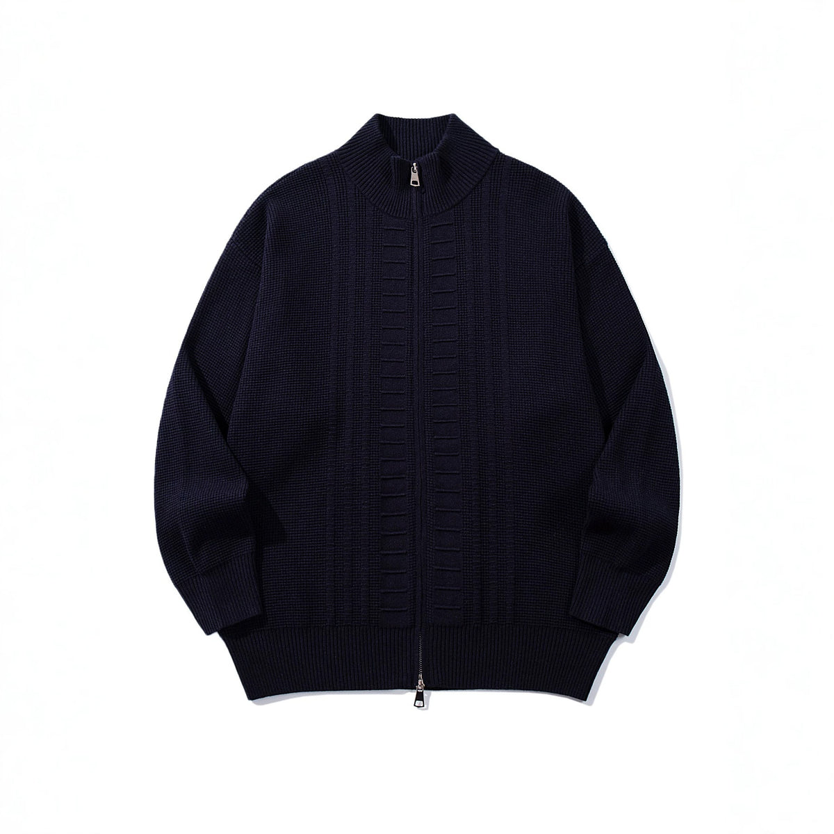 Half high collar vertical pit stripe jacket