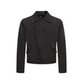 Slanted placket lapel jacket