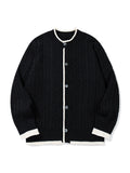 Round neck Fried Dough Twists design coat