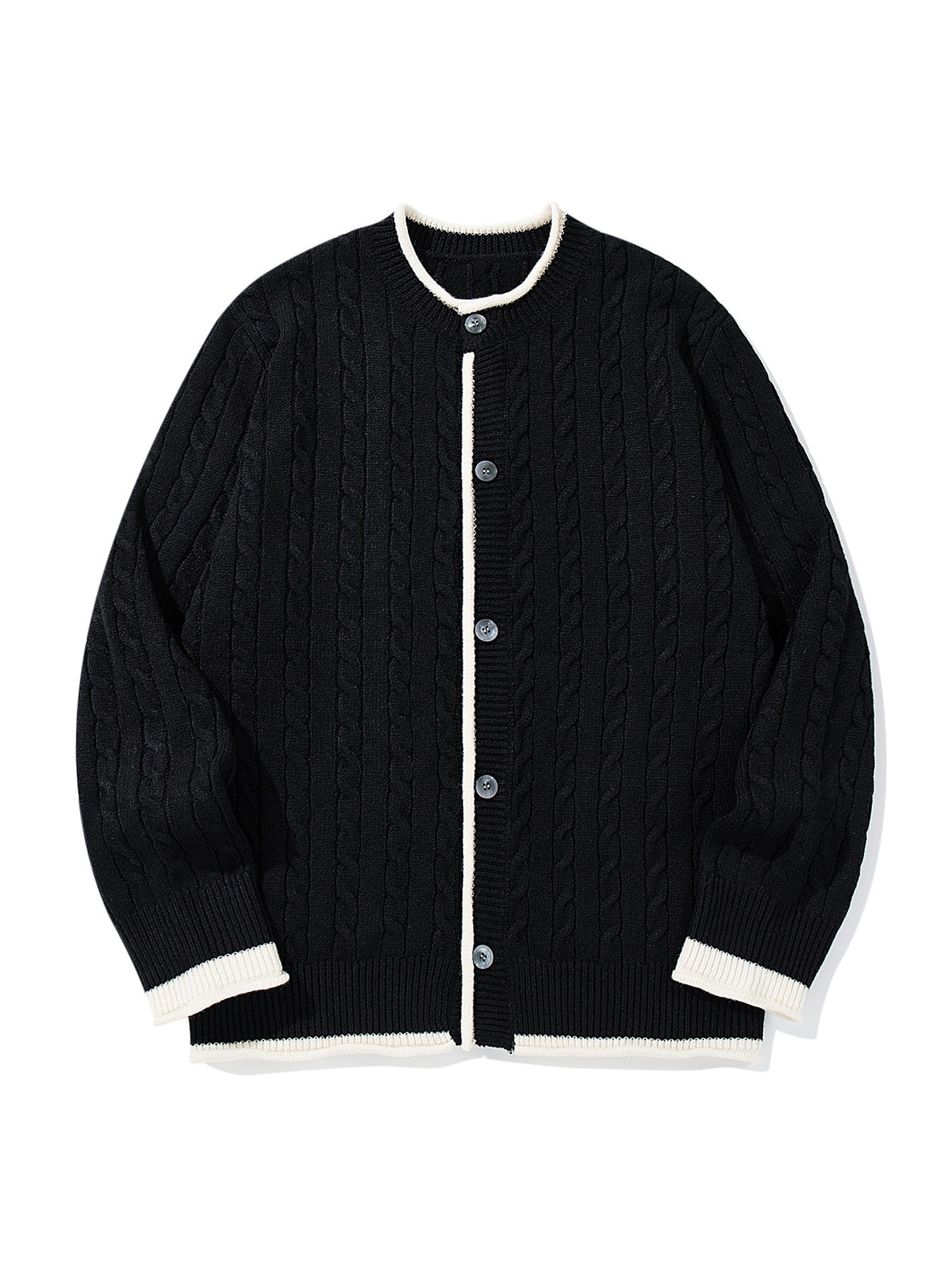 Round neck Fried Dough Twists design coat