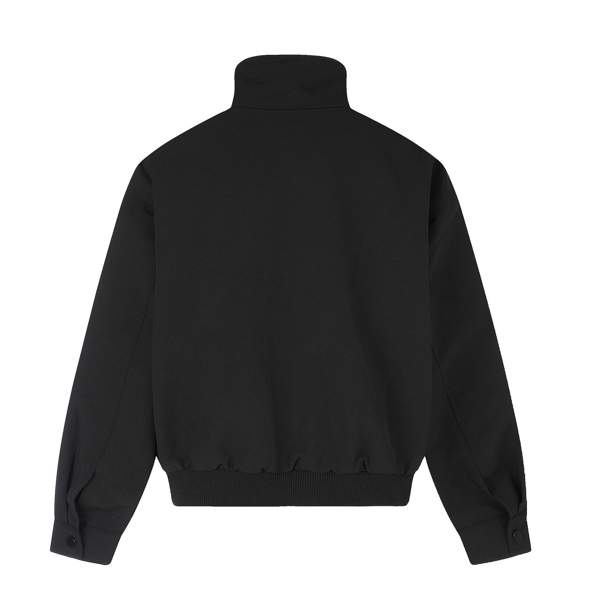 Geometric line stand up collar design jacket