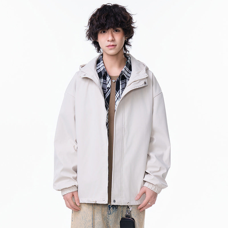Men's Windproof Cargo Workwear Jacket Outdoor Hiking Windbreaker Coat