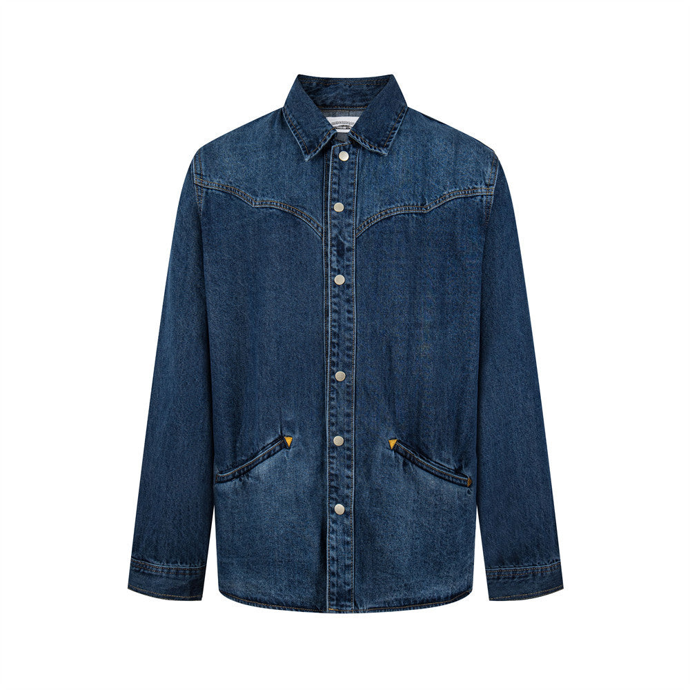 Deconstructed splicing loose collar jacket