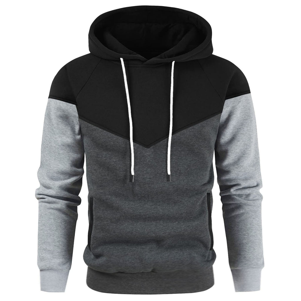 Men's Colorblock Pullover Hoodie Sweatshirt Casual Athletic Everyday