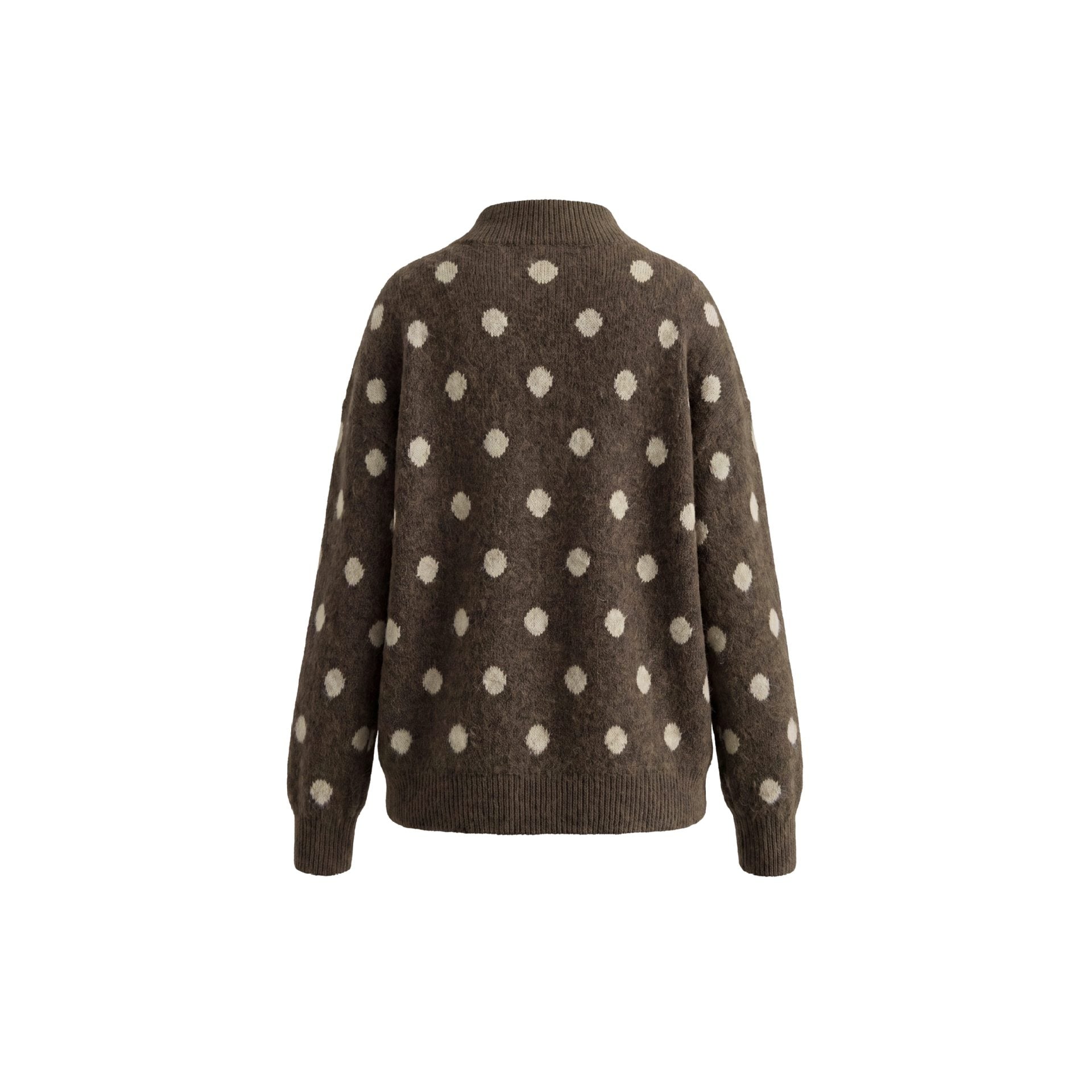 Half height collar polka dot jacket