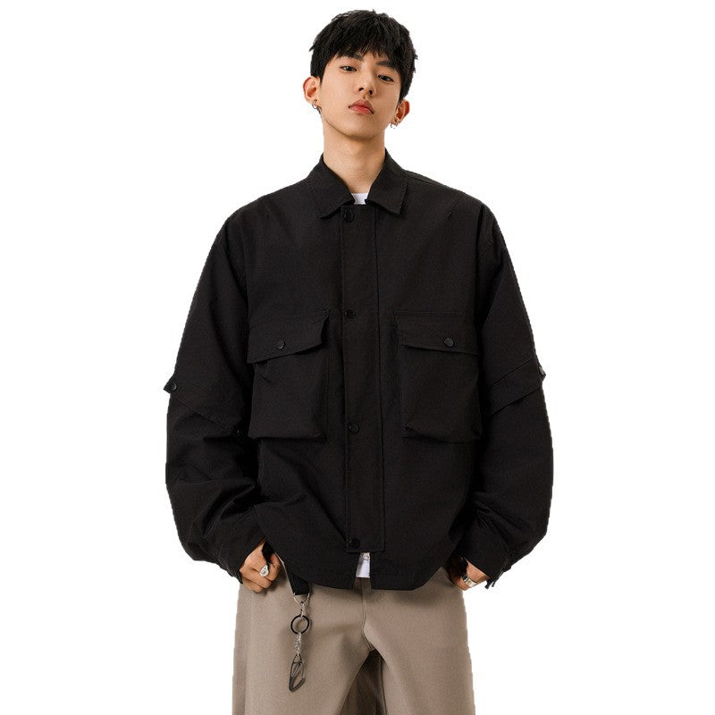 Men's Minimalist Casual Vintage Workwear  Style Shirt Jacket
