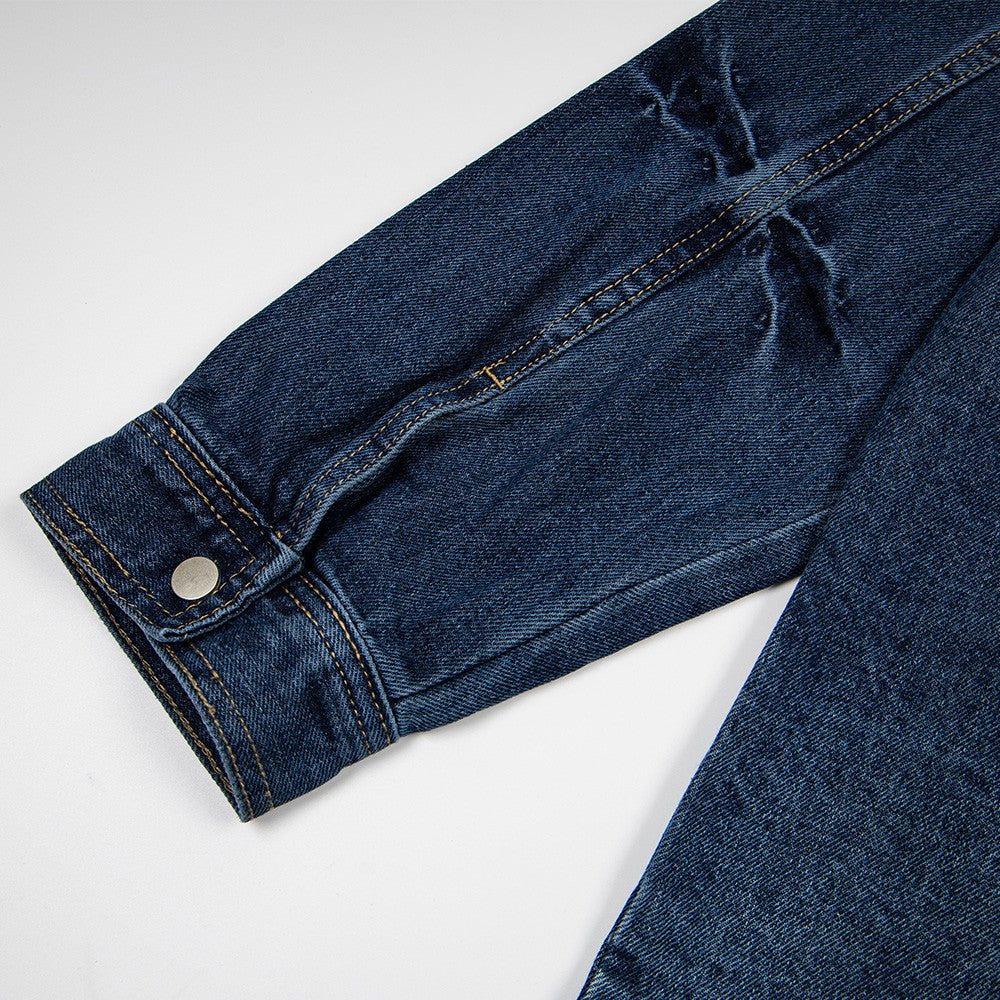 Deconstructed splicing loose collar jacket