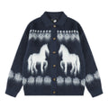 Polo horse patterned coat