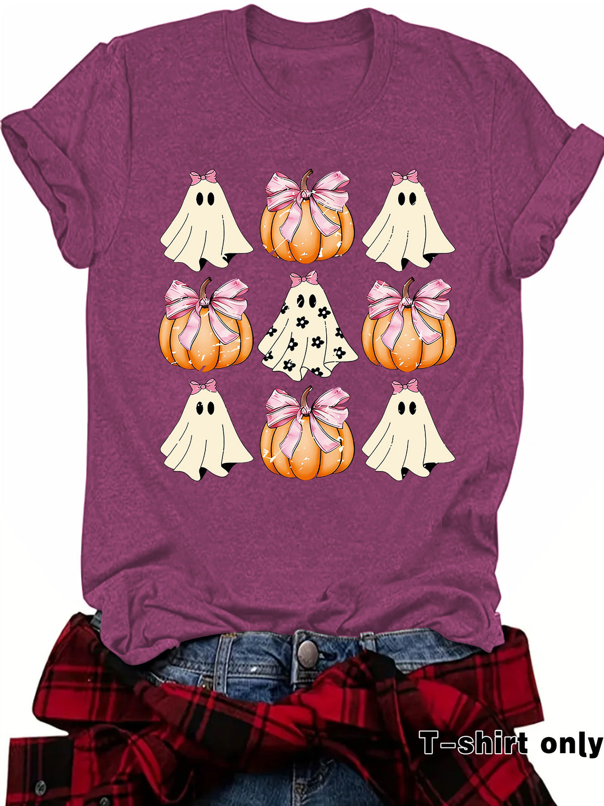 Funny Coquette Bow Pumpkin Spooky Season T-S