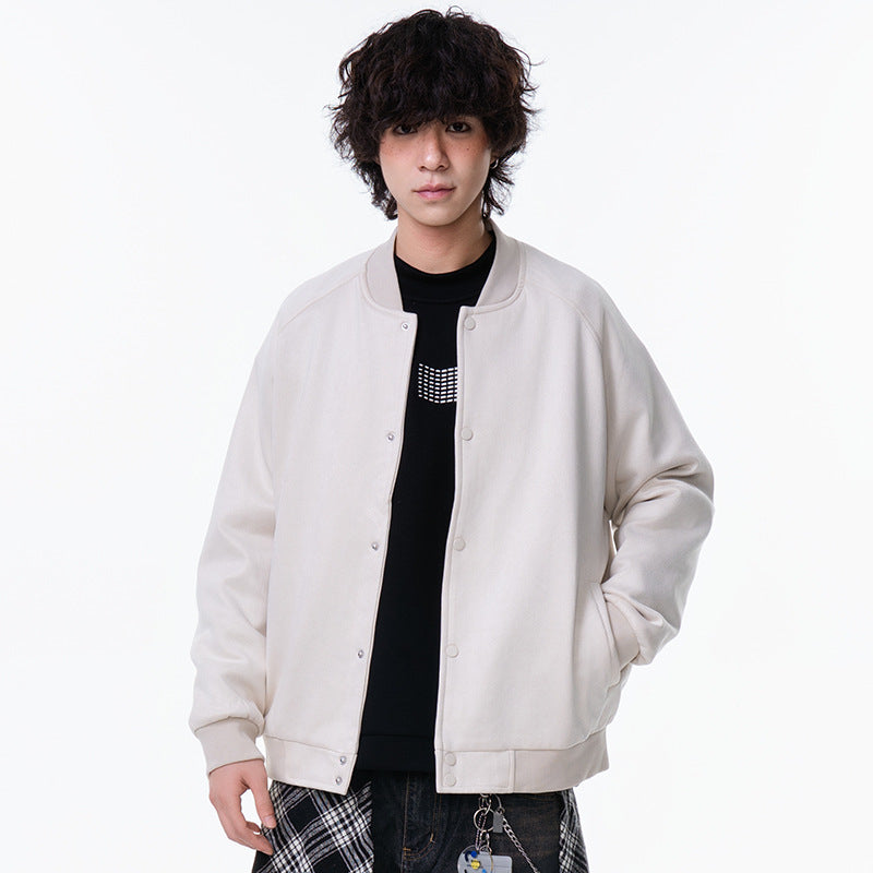 Men's  Vintage Baseball Collar Workwear Jacket