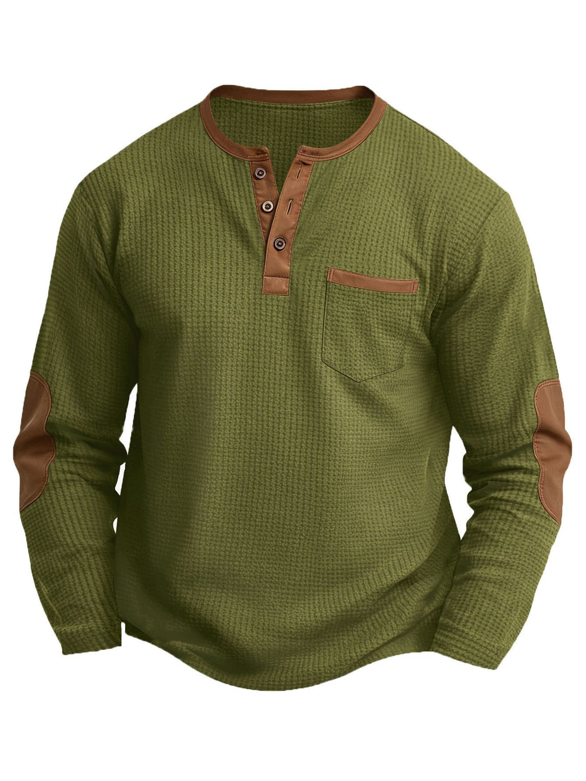 Men's Casual Plus Size Spliced Long Sleeve V-Neck Fake Two Piece T-Shirt