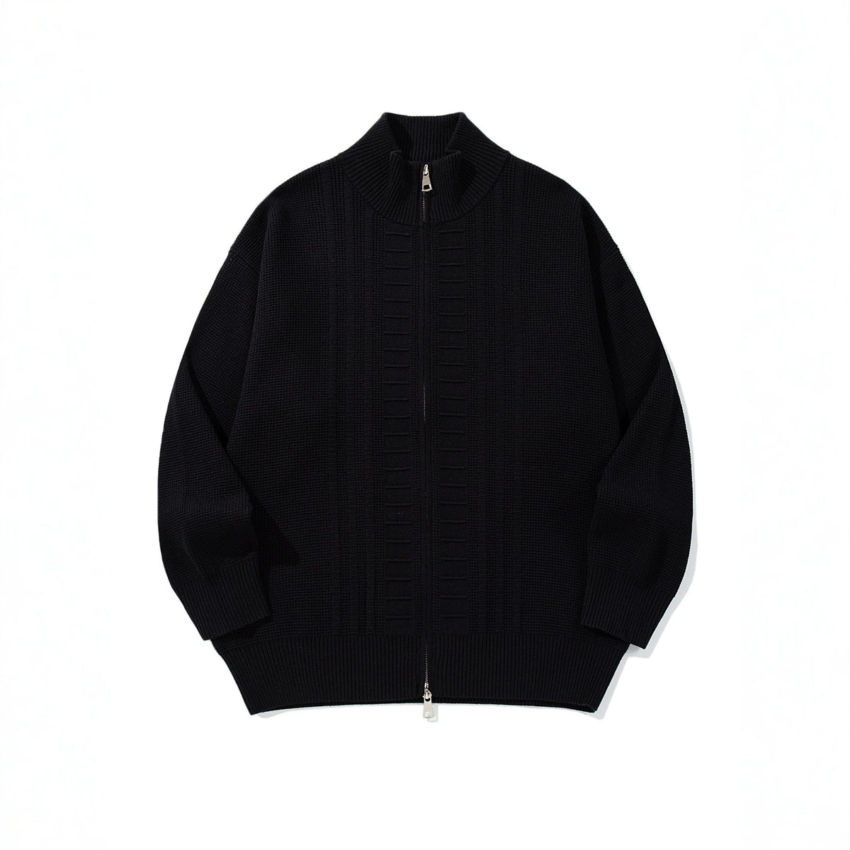 Half high collar vertical pit stripe jacket