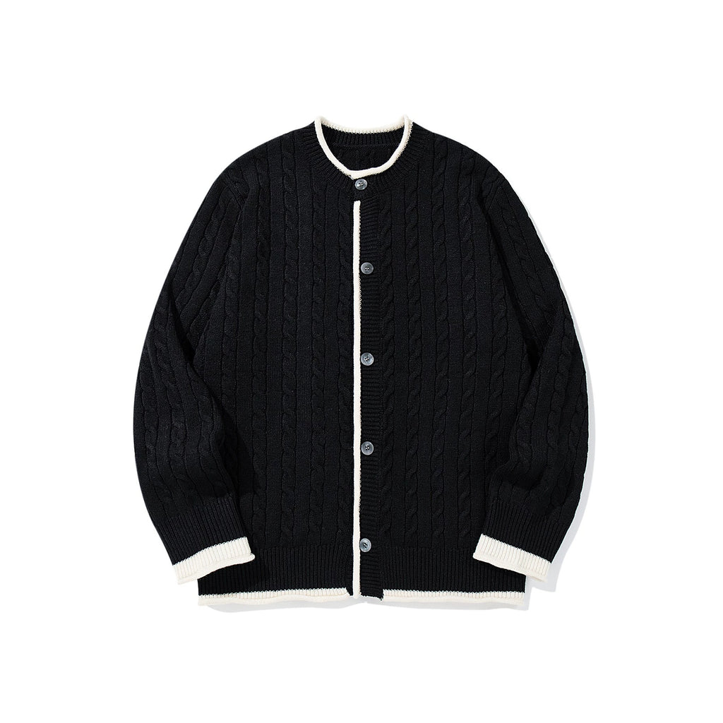 Round neck Fried Dough Twists design coat