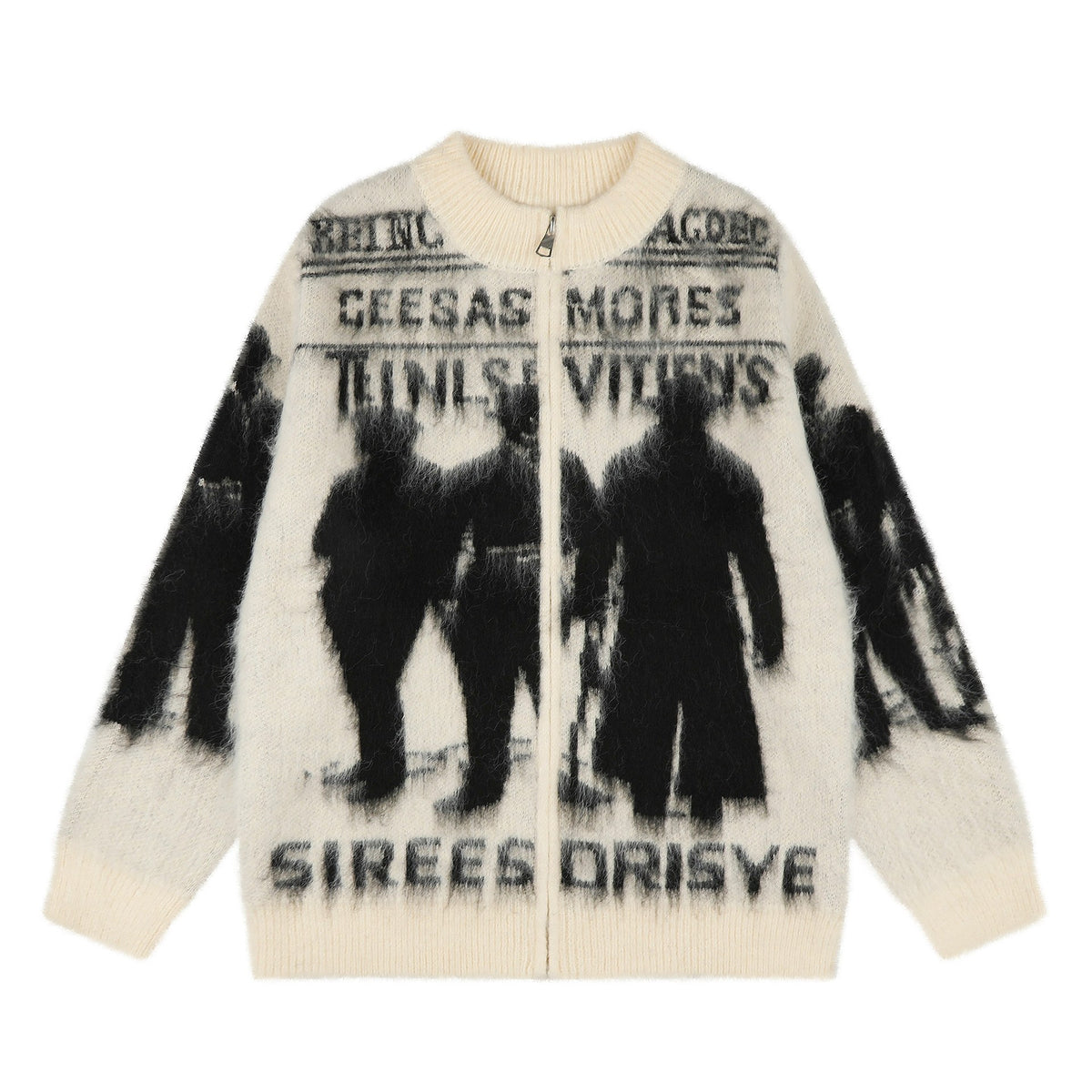 Zipper portrait letter jacket