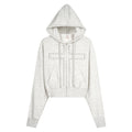 Women's hoodie with cross decoration short and wide hoodie with zipper jacket