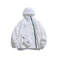 Slant zipper large pocket hooded sun protection clothing for men and women