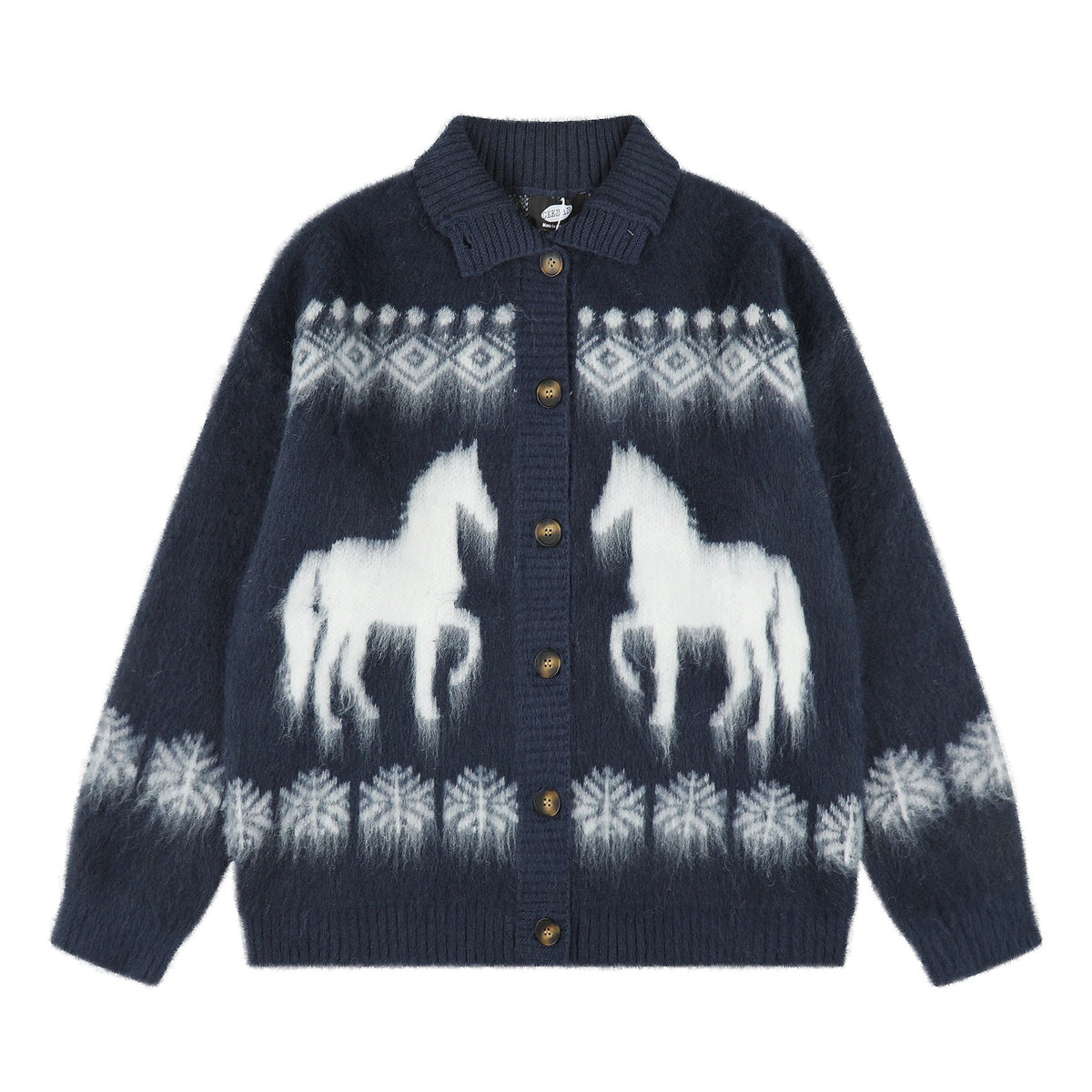 Polo horse patterned coat