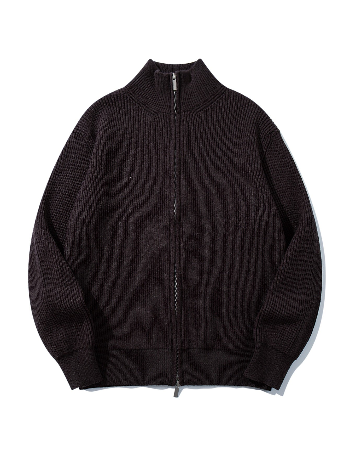 Half high collar vertical pit stripe jacket
