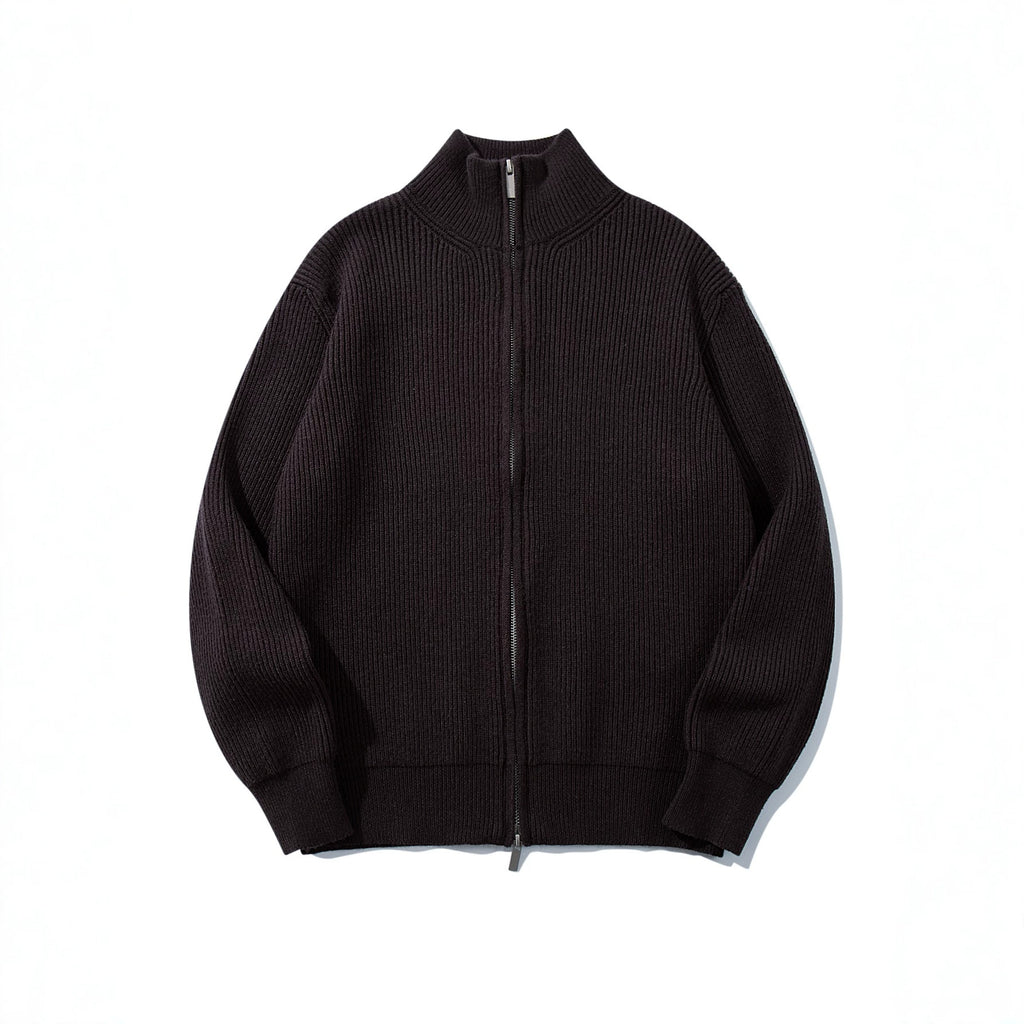 Half high collar vertical pit stripe jacket