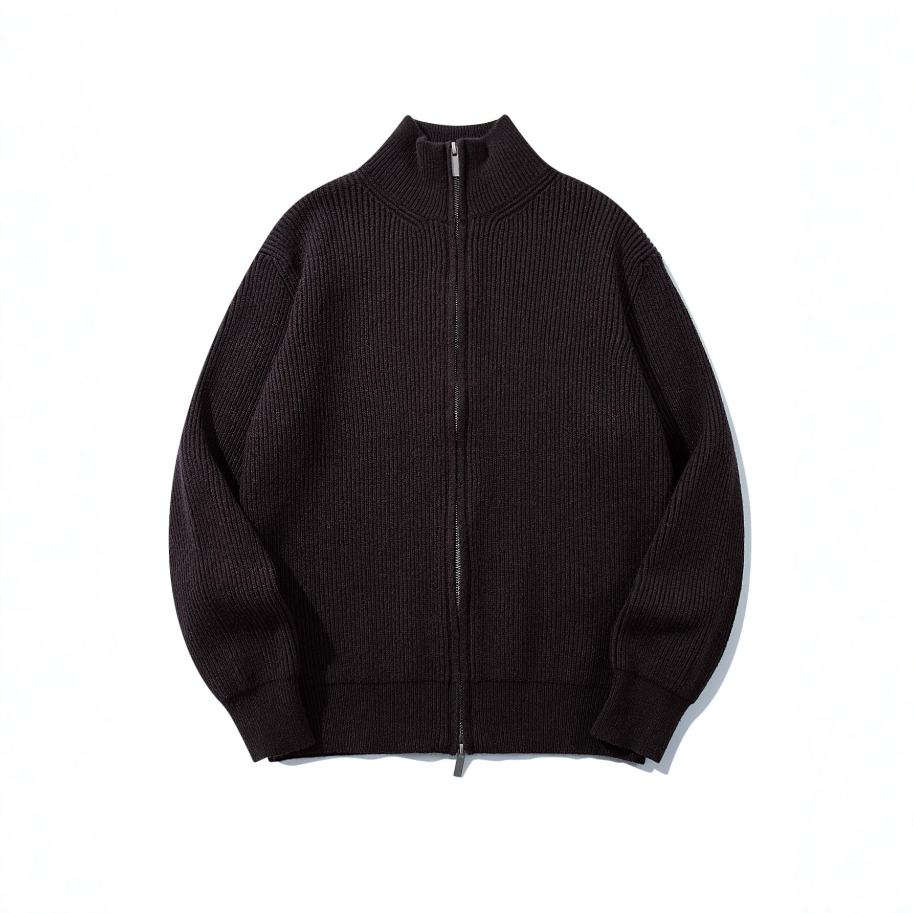 Half high collar vertical pit stripe jacket