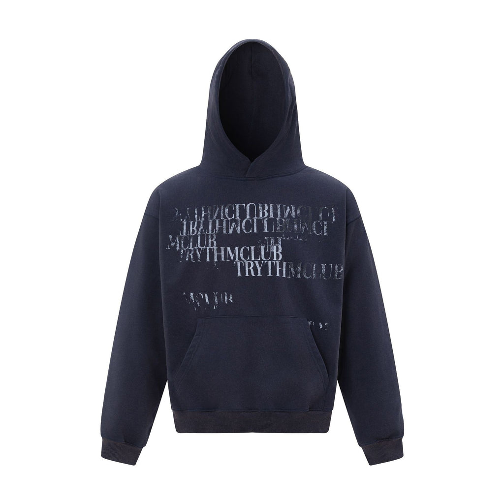 Letter hooded loose hoodie