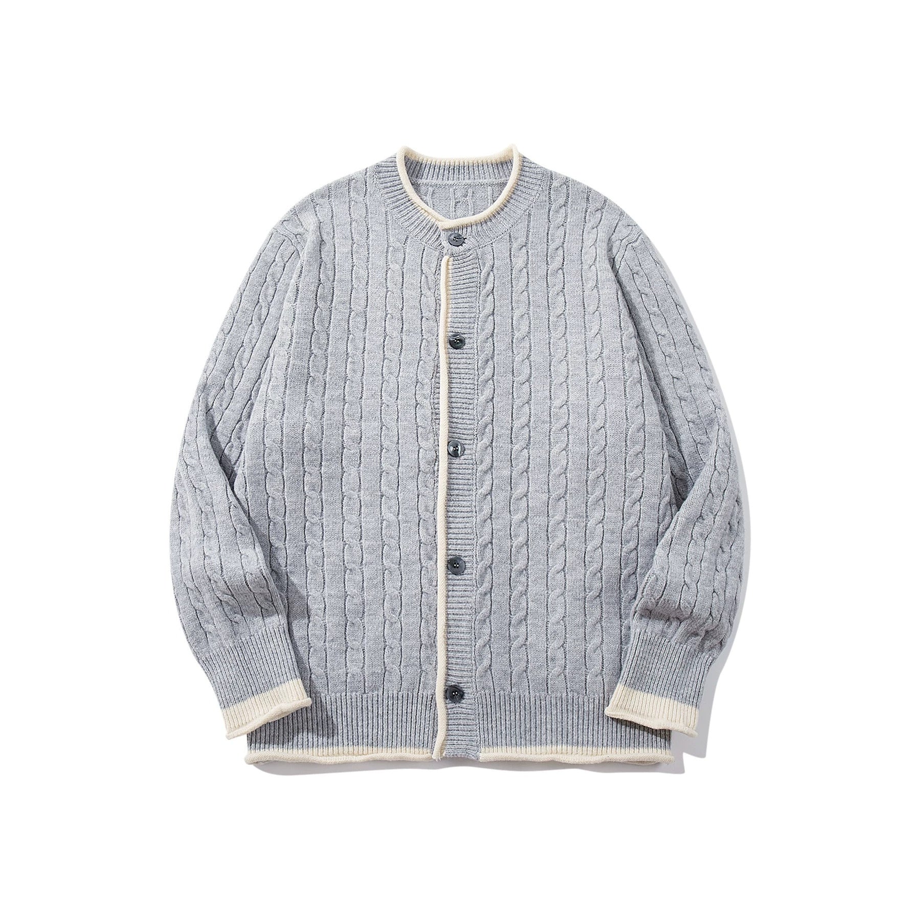 Round neck Fried Dough Twists design coat