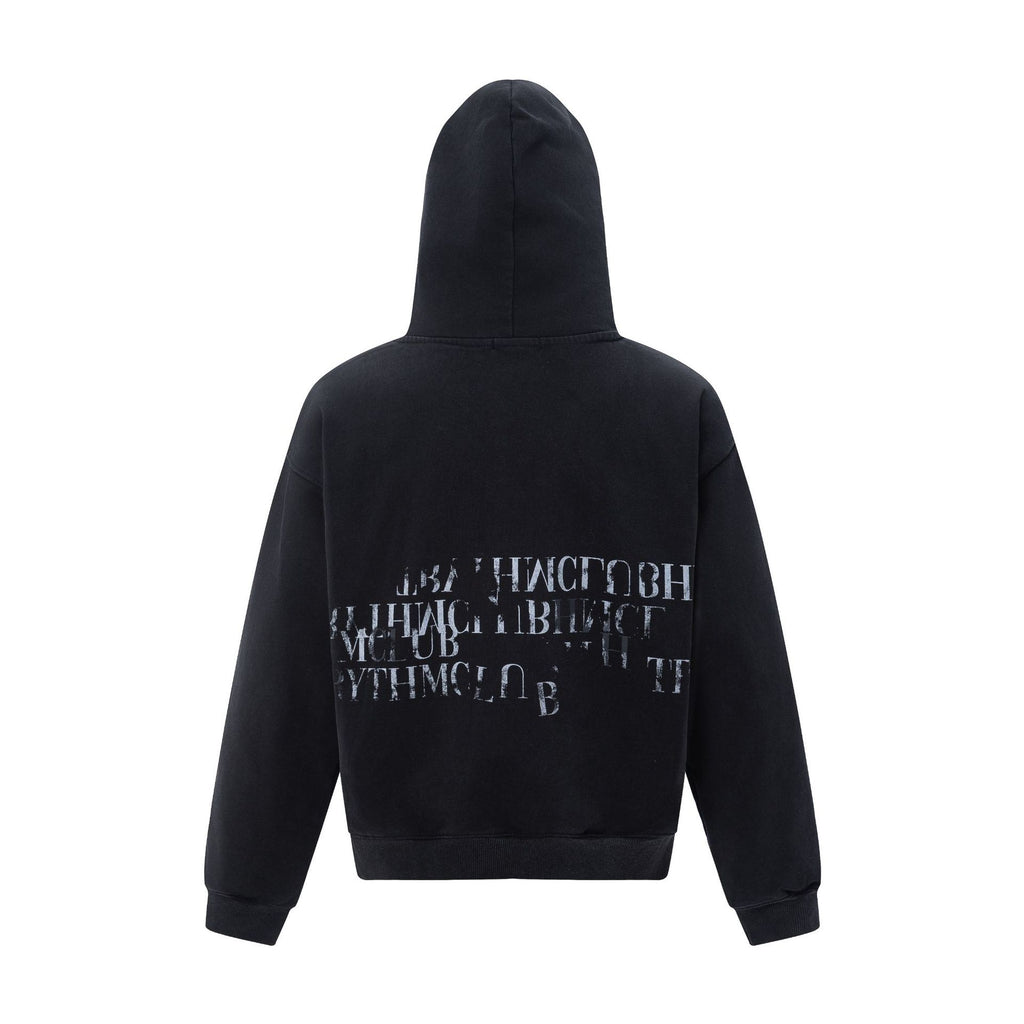 Letter hooded loose hoodie