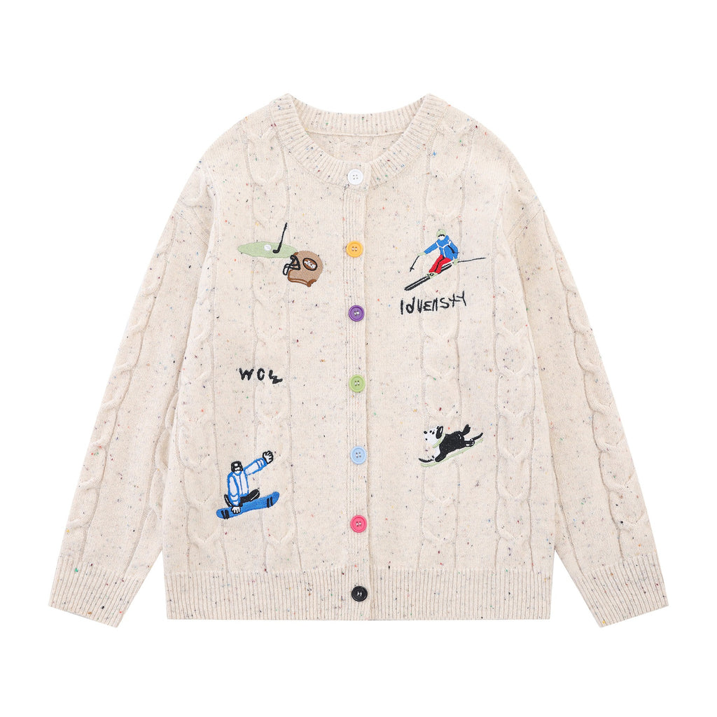 Small animal embroidery design jacket