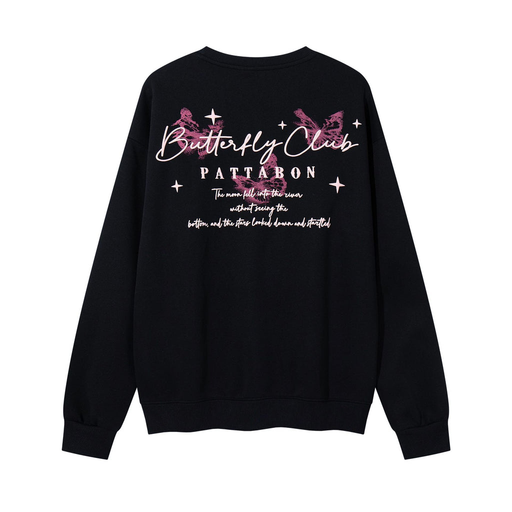 Foam letter printed hoodie