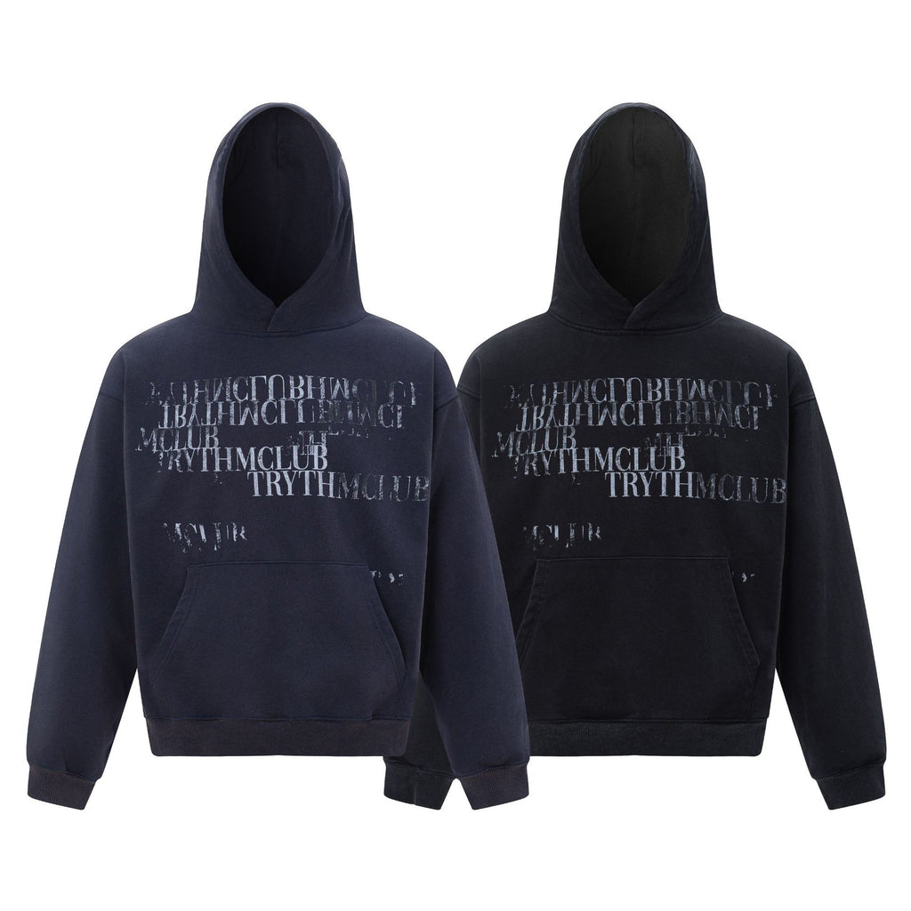 Letter hooded loose hoodie