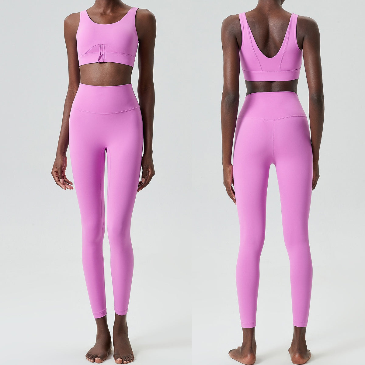 Cross-border zippered yoga clothing set for women, elastic large size running sports fitness clothing two-piece set Lycra quick-