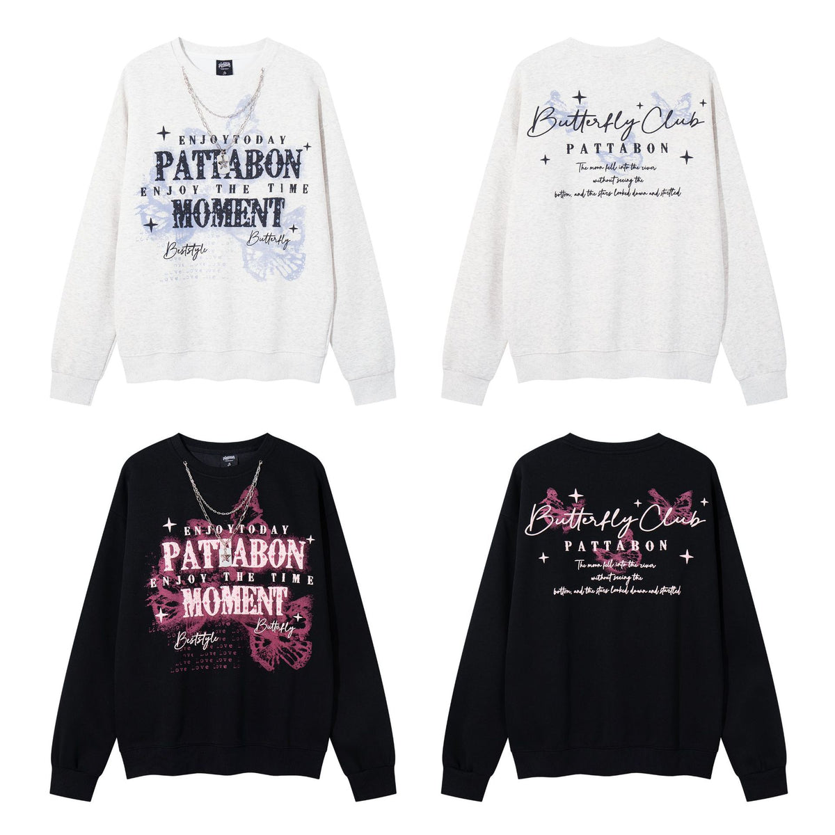 Foam letter printed hoodie