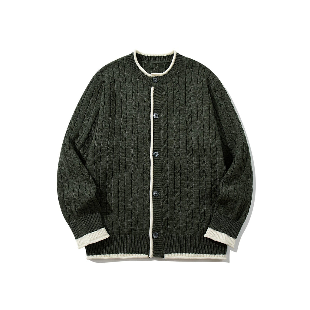 Round neck Fried Dough Twists design coat