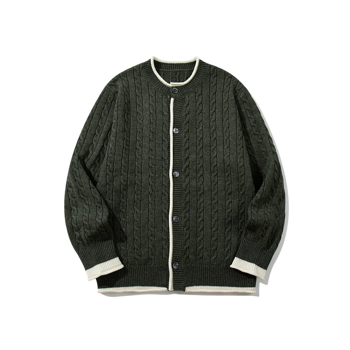 Round neck Fried Dough Twists design coat