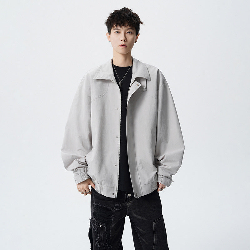 Fashionable Lightweight Premium Men's Lapel Jacket for Spring and Autumn