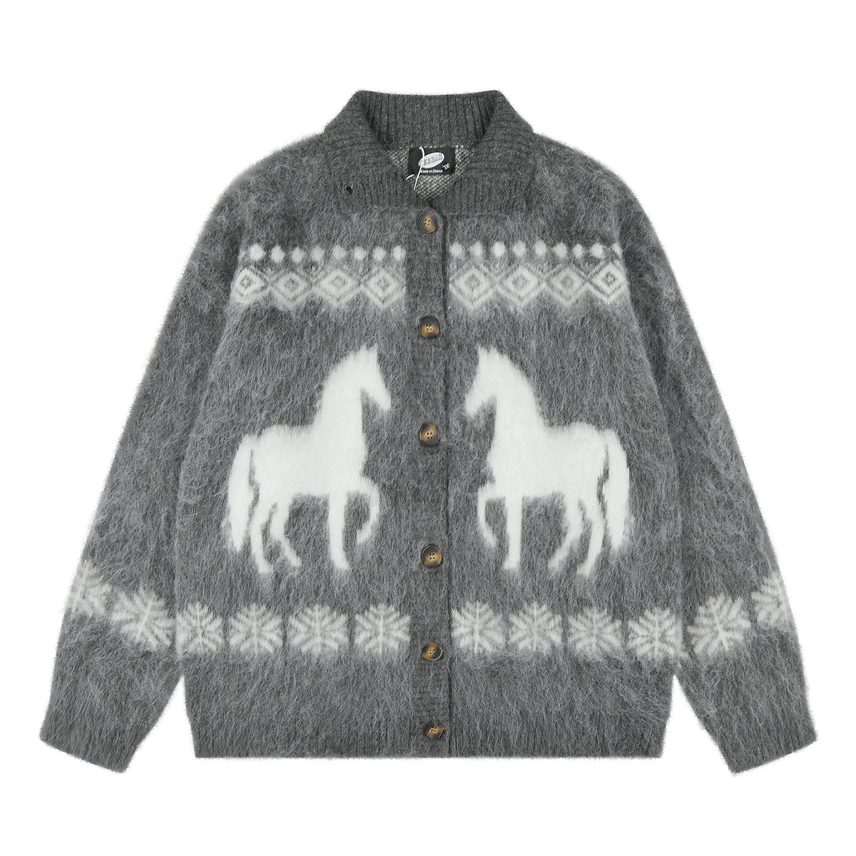 Polo horse patterned coat