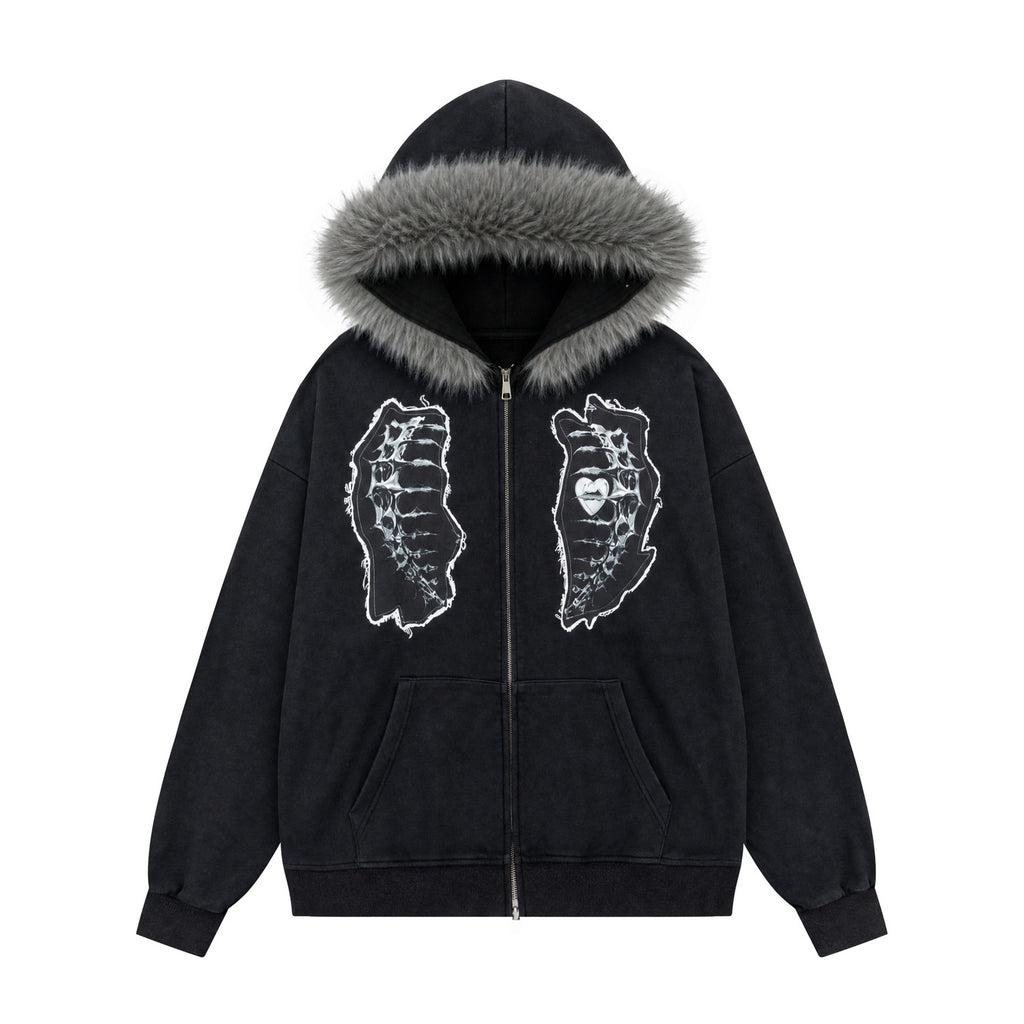 Skeleton Love Printed Hoodie