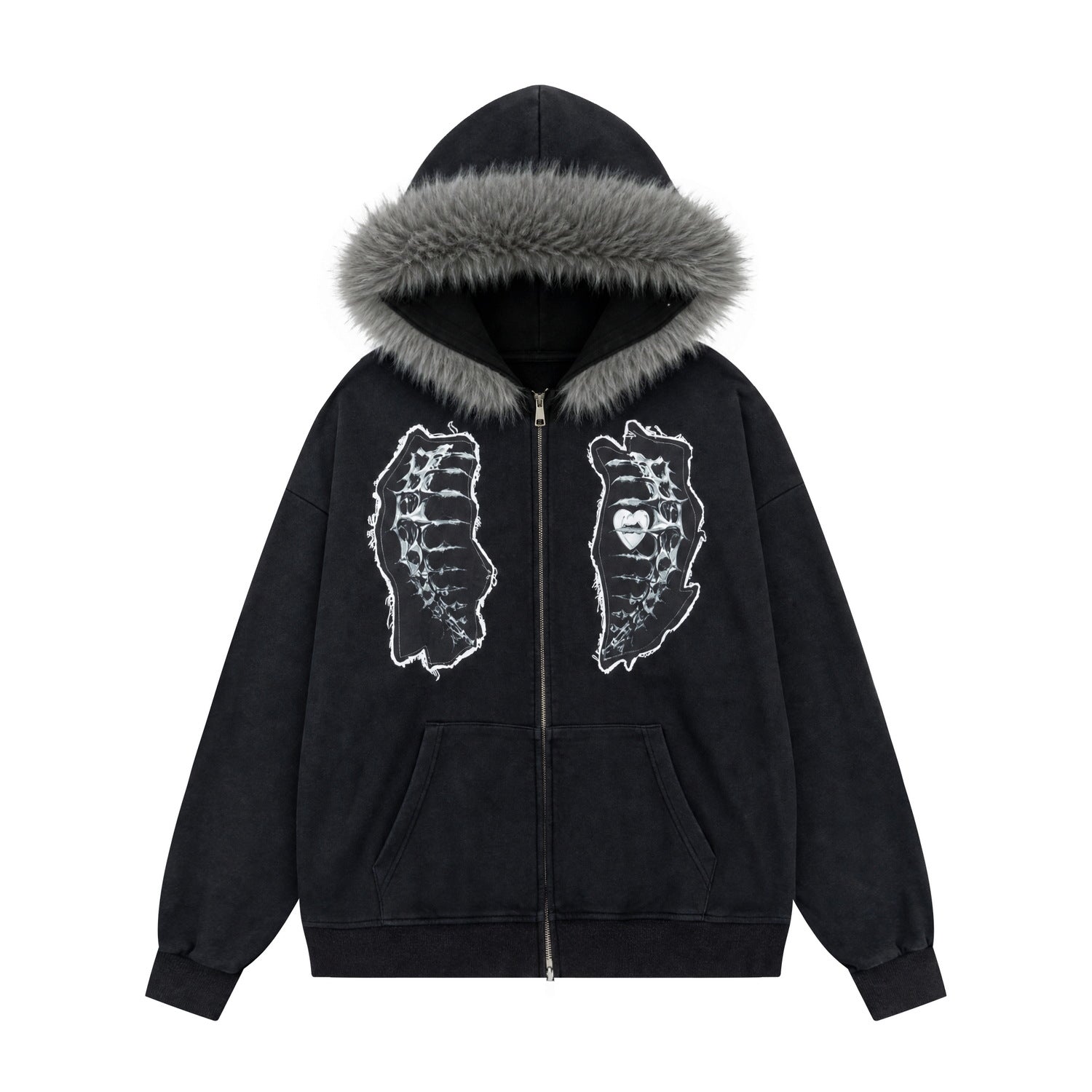 Skeleton Love Printed Hoodie