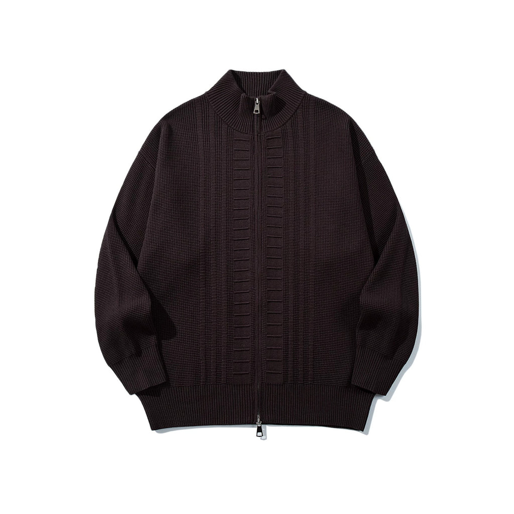 Half high collar vertical pit stripe jacket