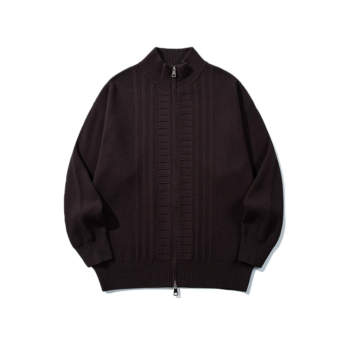 Half high collar vertical pit stripe jacket