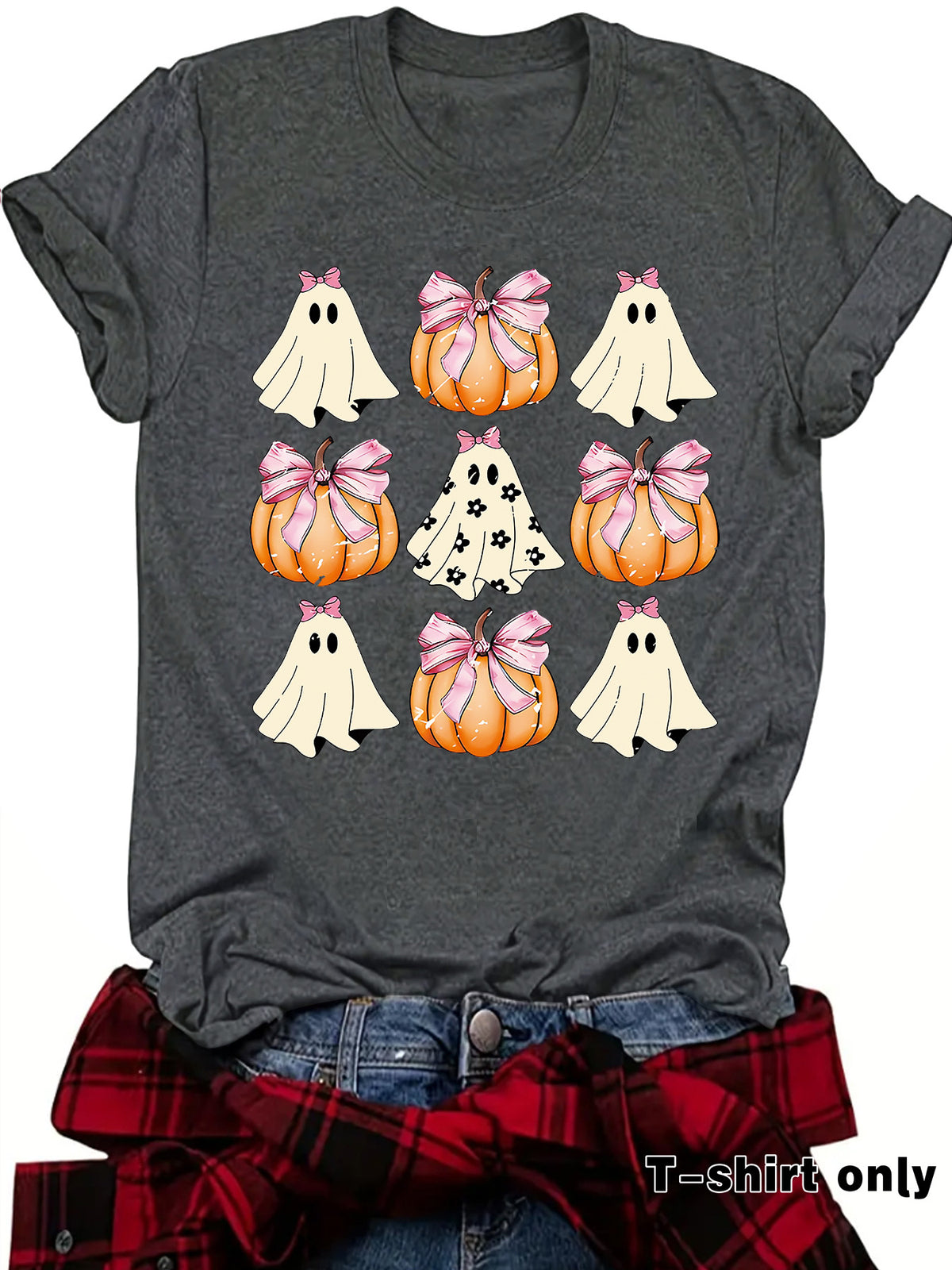 Funny Coquette Bow Pumpkin Spooky Season T-S