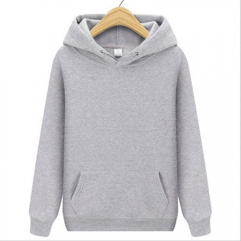 Solid Color Casual Athletic Pullover Hoodie Unisex Sweatshirt Jacket