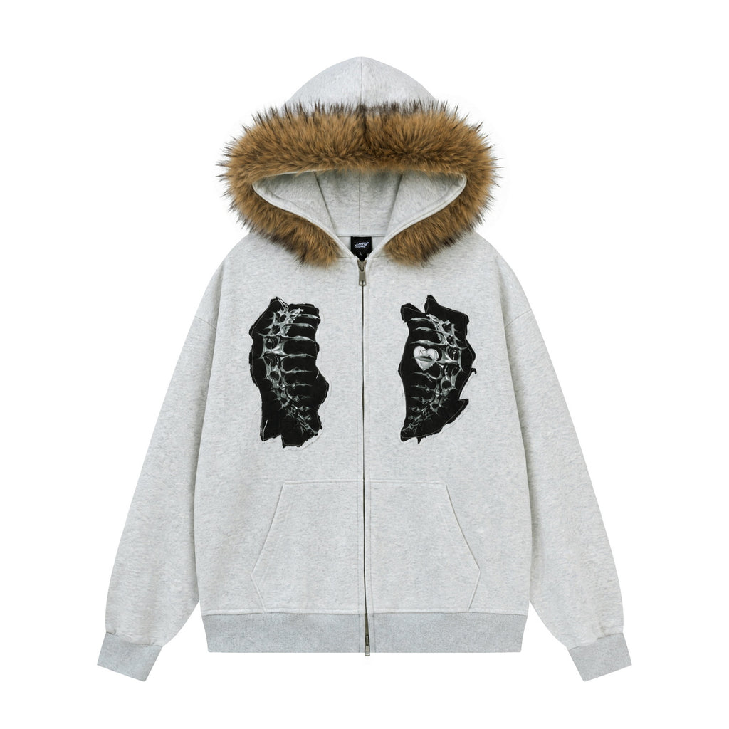 Skeleton Love Printed Hoodie