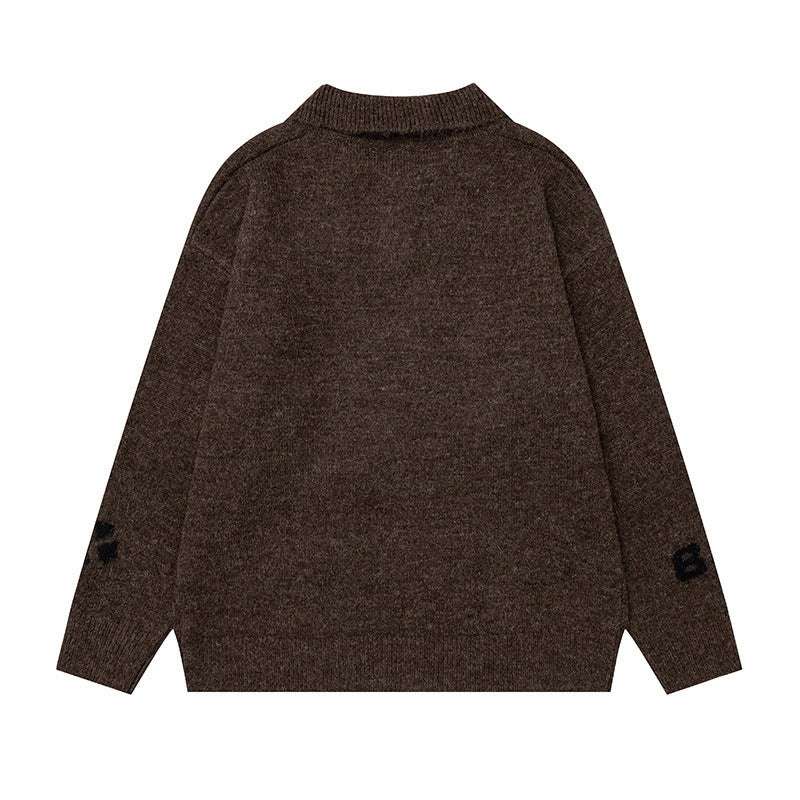 Fun Pixel Style Dog Sweater Knitted Sweater