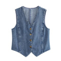 European and American style women's clothing denim vest women