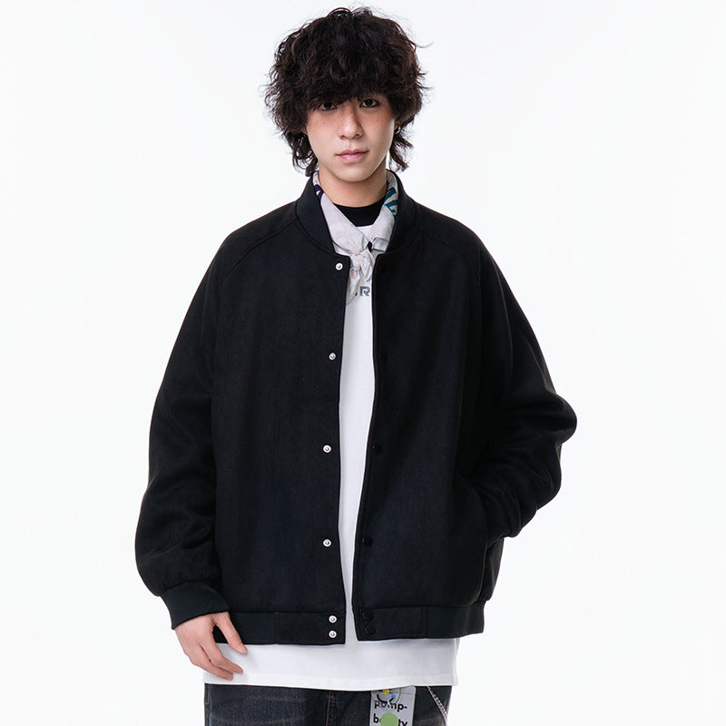 Men's  Vintage Baseball Collar Workwear Jacket