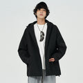 Men's Yama Style Color Block Hooded Loose Fit Outdoor Jacket
