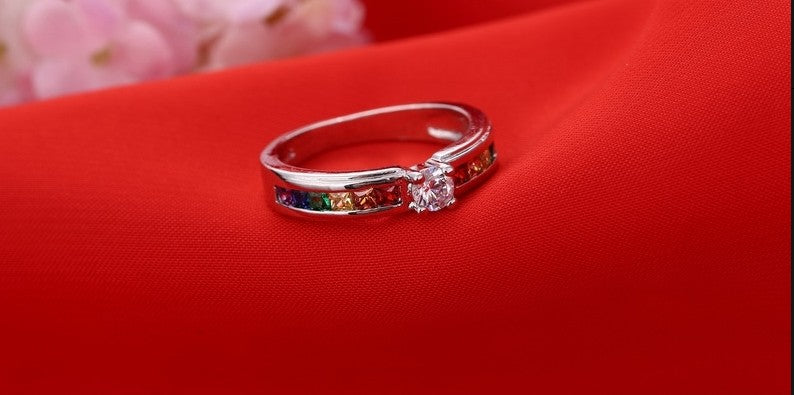 Crystal Women Wedding Rings CZ Fashion Jewelry Ladies Accessories