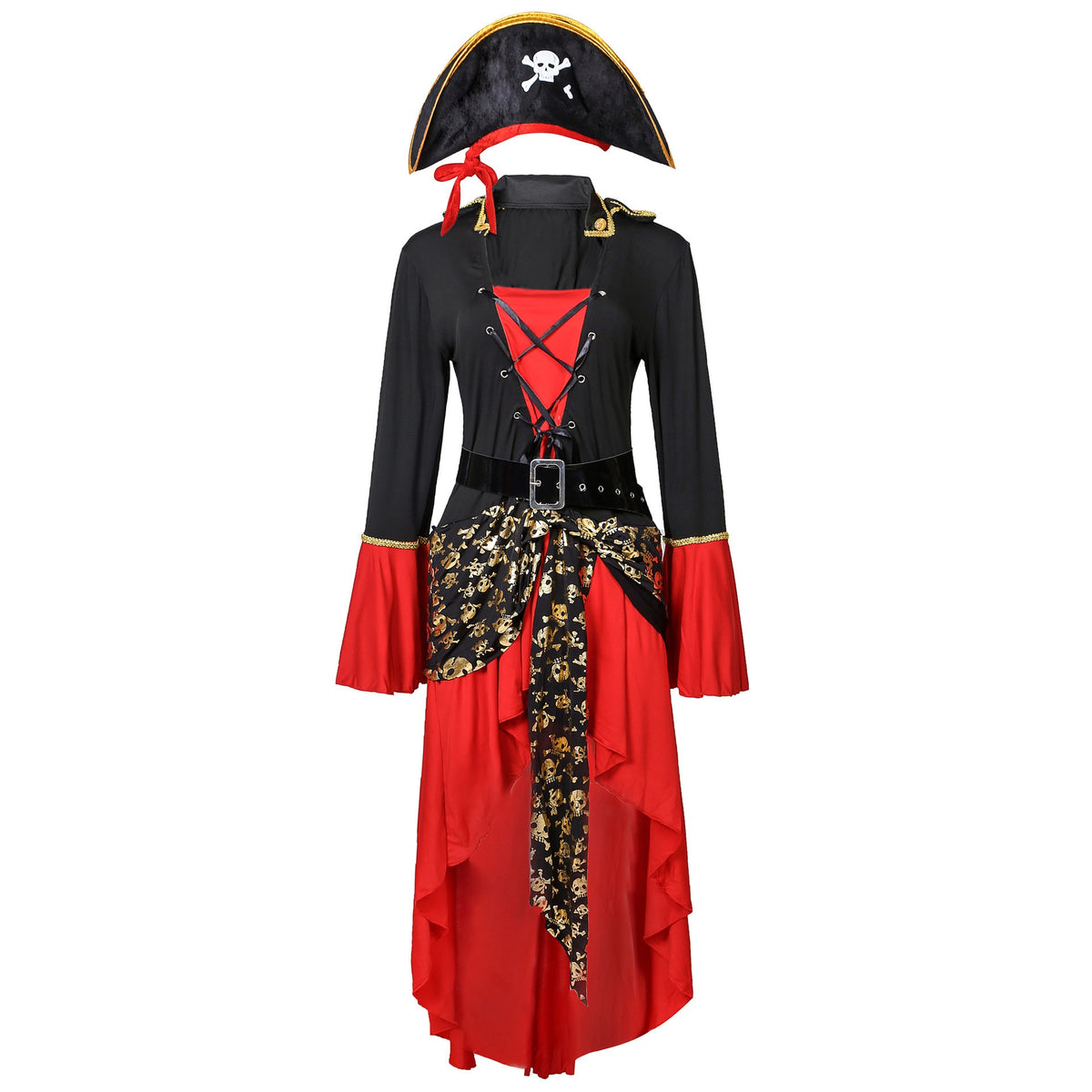Pirate Costume for Women S-3XL, Sexy Pirate Outfit for Halloween Cosplay