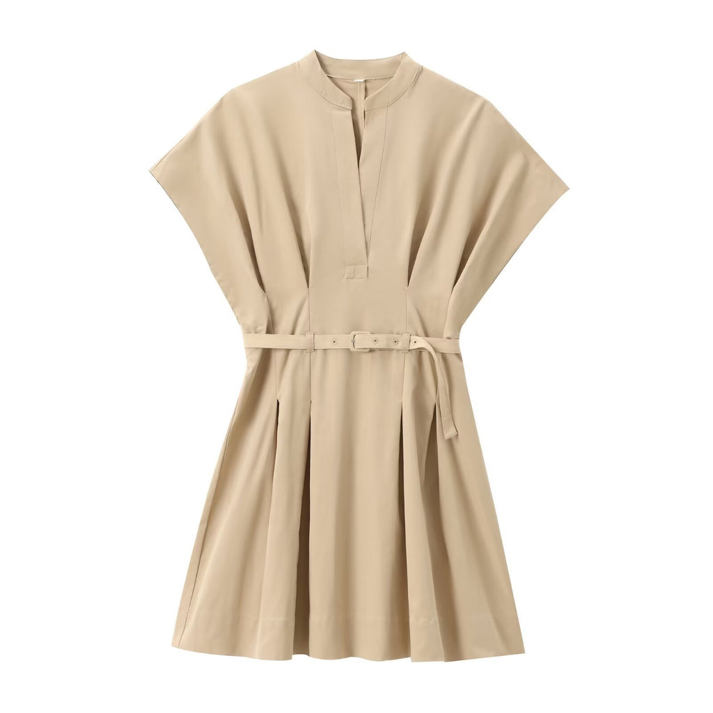 Summer new women's clothing European and American style pleated short style slim and sexy dress for women